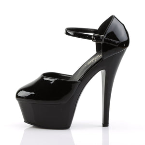 KISS-248 Pleaser 6" Heel Black Patent Pole Dancing Platforms