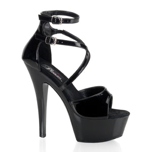 KISS-254 Pleaser 6" Heel Black Patent Pole Dancing Platforms