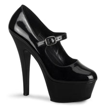 Load image into Gallery viewer, KISS-280 Pleaser 6&quot; Heel Black Patent Pole Dancing Platforms