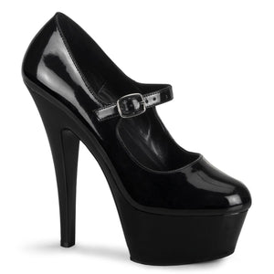 KISS-280 Pleaser 6" Heel Black Patent Pole Dancing Platforms