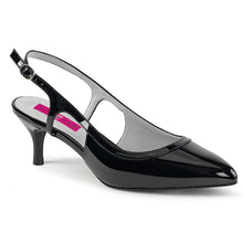 Load image into Gallery viewer, KITTEN-02 Pink Label 2.5&quot; Heel Black Patent Fetish Footwear