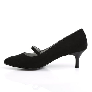 KITTEN-03 Pink Label 2.5" Heel Black Nubuck Fetish Footwear