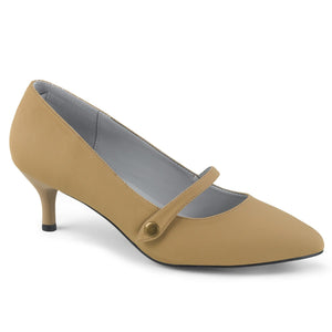 KITTEN-03 Pink Label 2.5" Heel Taupe Nubuck Fetish Footwear