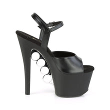 Load image into Gallery viewer, KNUCKS-709 Pleaser 7 Inch Heel Black Pole Dancing Platforms