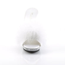 Load image into Gallery viewer, LIP-101-8 Fabulicious 5 Inch Heel White Satin Fur Sexy Shoes