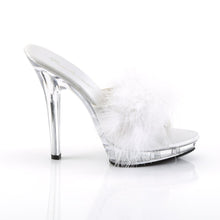 Load image into Gallery viewer, LIP-101-8 Fabulicious 5 Inch Heel White Satin Fur Sexy Shoes