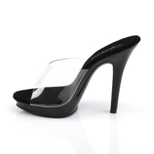 Load image into Gallery viewer, LIP-101 Fabulicious 5 Inch Heel Clear and Black Sexy Shoes