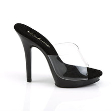 Load image into Gallery viewer, LIP-101 Fabulicious 5 Inch Heel Clear and Black Sexy Shoes