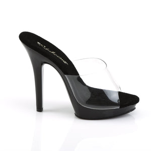 LIP-101 Fabulicious 5 Inch Heel Clear and Black Sexy Shoes