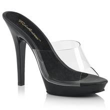 Load image into Gallery viewer, LIP-101 Fabulicious 5 Inch Heel Clear and Black Sexy Shoes