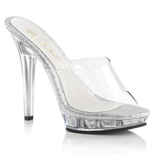 Load image into Gallery viewer, LIP-101 Fabulicious 5&quot; Heel Clear Silver Glitter Sexy Shoes