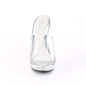 LIP-101DM Fabulicious 5" Heel Clear Bling Posing Comp Heels