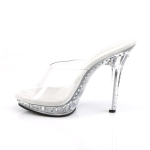 LIP-101LS Fabulicious 5 Inch Heel Clear Posing Shoes