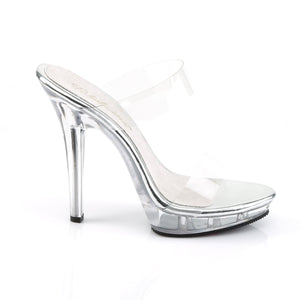 LIP-102-1 Fabulicious 5 Inch Heel Clear Posing Sandals