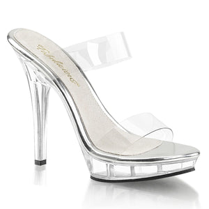 LIP-102-1 Fabulicious 5 Inch Heel Clear Posing Sandals