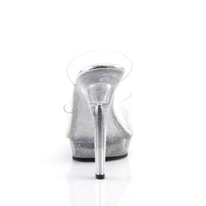 LIP-102MMG Fabulicious 5 Inch Heel Clear Posing Comp Heels