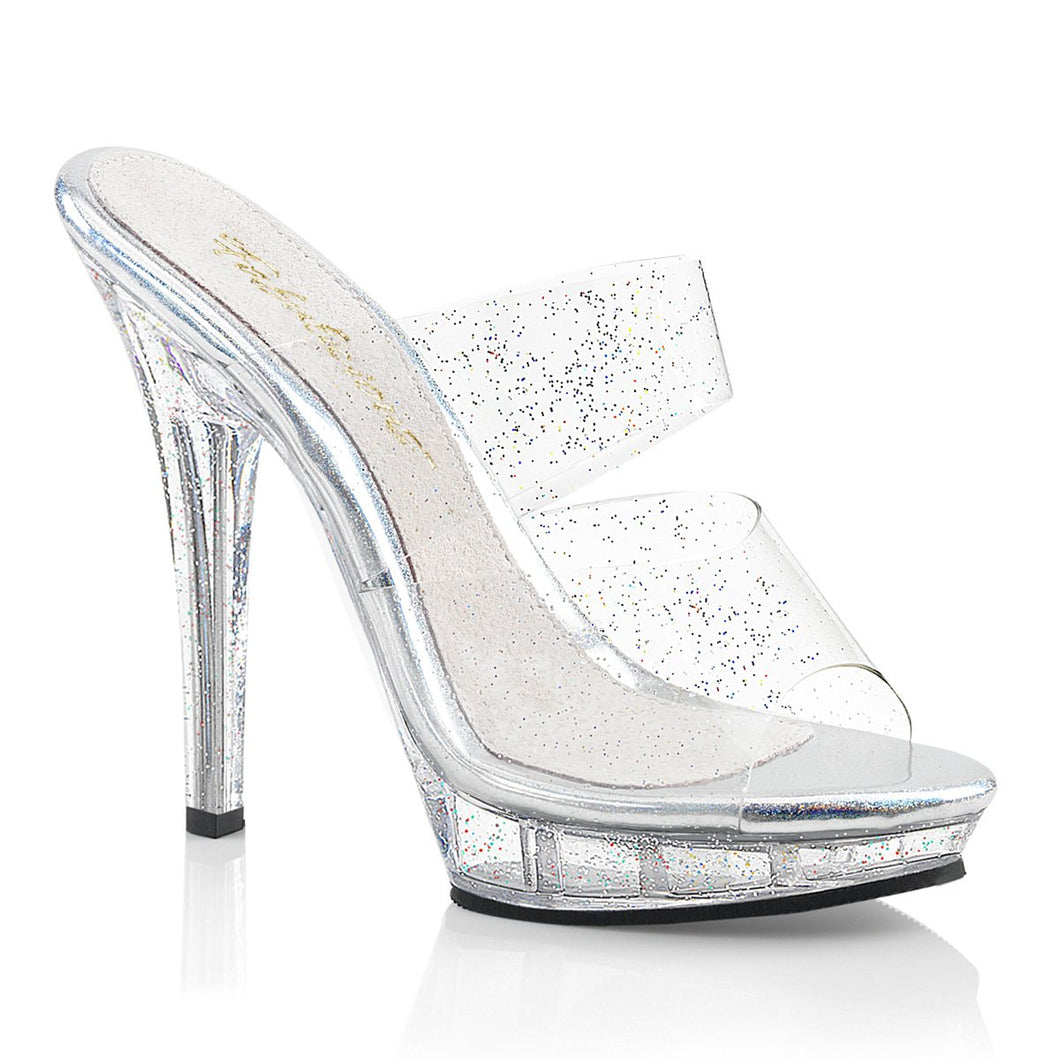 LIP-102MMG Fabulicious 5 Inch Heel Clear Posing Comp Heels