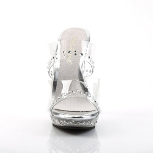 LIP-102RS Fabulicious 5 Inch Heel Clear Posing Comp Sandals