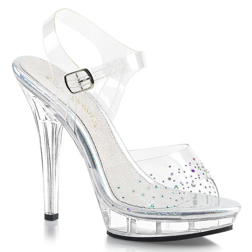 LIP-108SD Fabulicious 5 Inch Heel Clear Posing Comp Shoes