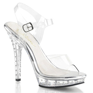 LIP-108SDT Fetish 5" Heel Clear Posing Competition Sandals