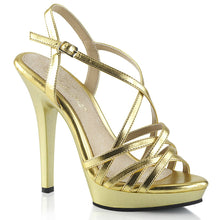 Load image into Gallery viewer, LIP-113 Fabulicious 5 Inch Heel Gold Metallic Sexy Shoes