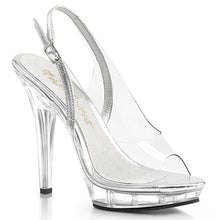 Load image into Gallery viewer, LIP-150 Fabulicious 5 Inch Heel Clear and Silver Sexy Shoes