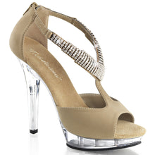 Load image into Gallery viewer, LIP-155 Fabulicious 5 Inch Heel Taupe Nubuck Sexy Shoes