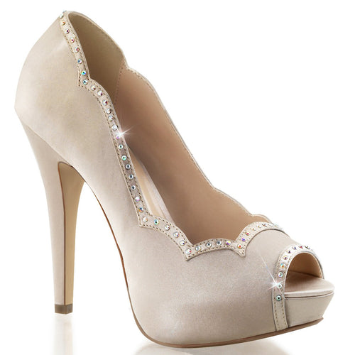 LOLITA-05 Sexy 5 Inch Heel Peep Toe Stiletto Rhinestone Shoes Pumps