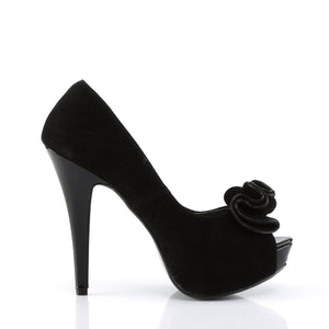 LOLITA-10 Pin Up 5" Heel Black Suede Pu Retro Pin Up Shoes