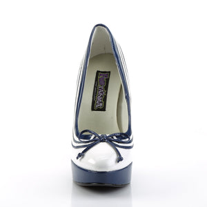 LOLITA-13 Funtasma 5 Inch Heel White Navy Women's Sexy Shoes