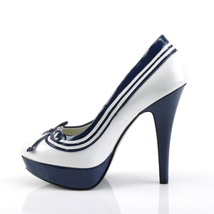 LOLITA-13 Funtasma 5 Inch Heel White Navy Women's Sexy Shoes