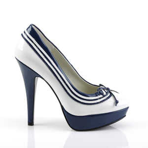 LOLITA-13 Funtasma 5 Inch Heel White Navy Women's Sexy Shoes