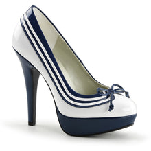 Load image into Gallery viewer, LOLITA-13 Funtasma 5 Inch Heel White Navy Women&#39;s Sexy Shoes