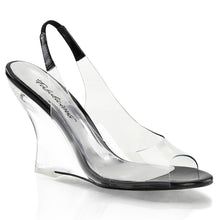 Load image into Gallery viewer, LOVELY-450 Fabulicious 4 Inch Heel Clear and Black Sexy Shoe