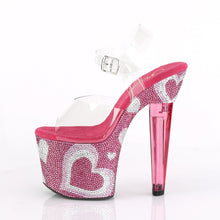 Load image into Gallery viewer, LOVESICK-708HEART 7&quot; Heel ClearHot Pink Pole Dancing Shoes