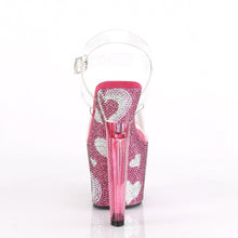 Load image into Gallery viewer, LOVESICK-708HEART 7&quot; Heel ClearHot Pink Pole Dancing Shoes