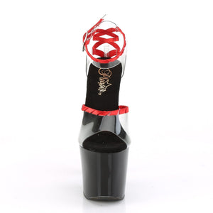 LOVESICK-712 7" Heel Clear and Red Pole Dancing Platforms