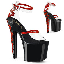 Load image into Gallery viewer, LOVESICK-712 7&quot; Heel Clear and Red Pole Dancing Platforms