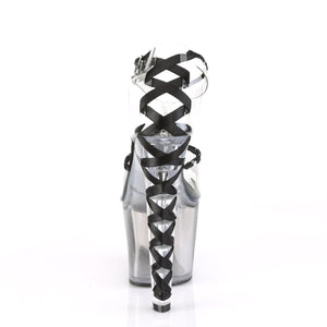 LOVESICK-712T 7" Heel Clear and Black Pole Dancing Platforms