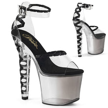 Load image into Gallery viewer, LOVESICK-712T 7&quot; Heel Clear and Black Pole Dancing Platforms