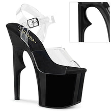 Load image into Gallery viewer, LOVETHORN-708 7&quot; Heel Clear and Black Pole Dancing Platforms