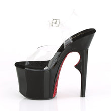 Load image into Gallery viewer, LOVETHORN-708CRS Clear Black with Red Rhinestones Sexy Shoes