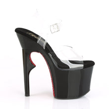 Load image into Gallery viewer, LOVETHORN-708CRS Clear Black with Red Rhinestones Sexy Shoes