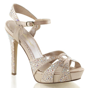 LUMINA-23 Fabulicious 5 Inch Heel Champagne Satin Sexy Shoes