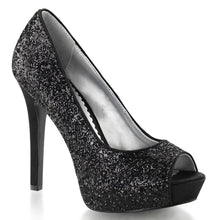 Load image into Gallery viewer, LUMINA-27G Fabulicious 5 Inch Heel Black Glitter Sexy Shoes