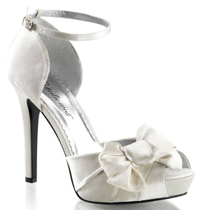 LUMINA-36 Fabulicious 5 Inch Heel Ivory Satin Sexy Shoes