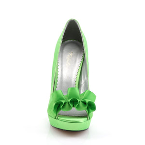 LUMINA-42 Fabulicious 5" Heel Apple Green Satin Sexy Shoes