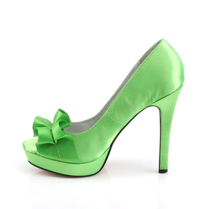 LUMINA-42 Fabulicious 5" Heel Apple Green Satin Sexy Shoes