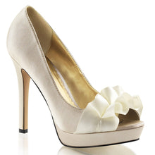 Load image into Gallery viewer, LUMINA-42 Fabulicious 5 Inch Heel Champagne Satin Sexy Shoes