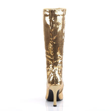 Load image into Gallery viewer, LUST-2001SQ Funtasma 4 Inch Heel Gold Sequins Women&#39;s Boots